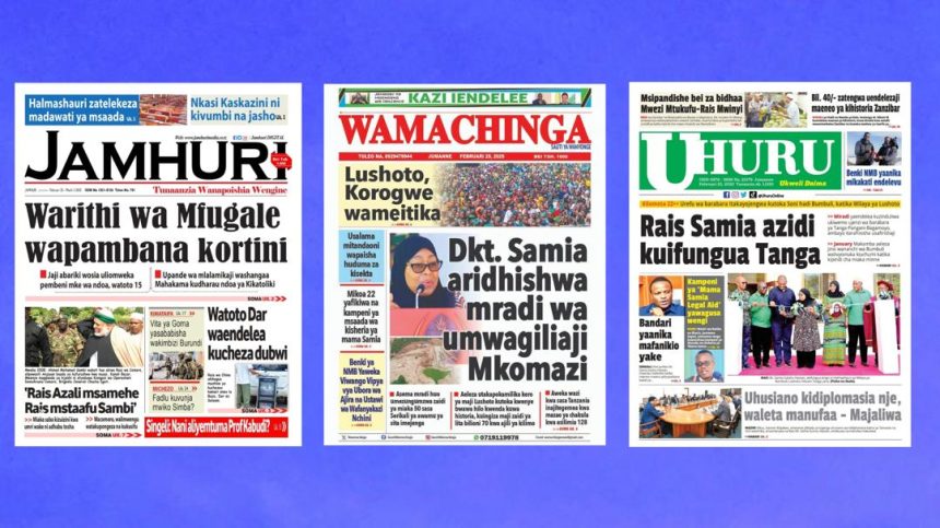 Habari kubwa za Magazeti ya Tanzania leo February 25, 2025